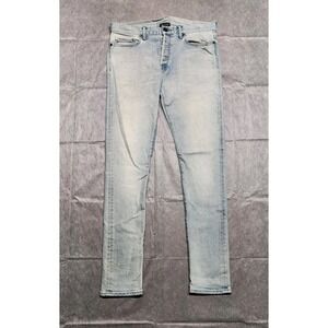 John Elliott Jeans Men 32x34 Blue Slim Fit Denim Button Fly Japan Made Denim